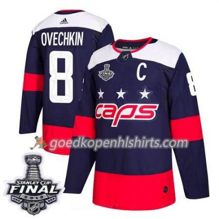 Washington Capitals Alex Ovechkin 8 2018 Stanley Cup Final Patch Adidas Stadium Series Authentic Shirt - Mannen